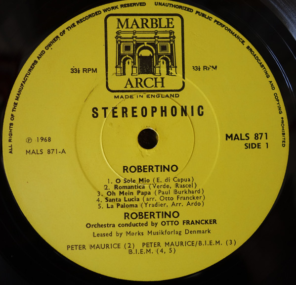 Robertino Loretti - Robertino | Marble Arch (MALS 871) - 3 Robertino Loretti - Robertino | Marble Arch (MALS 871) - 3