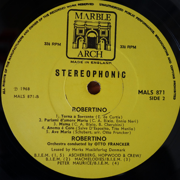 Robertino Loretti - Robertino | Marble Arch (MALS 871) - 4 Robertino Loretti - Robertino | Marble Arch (MALS 871) - 4