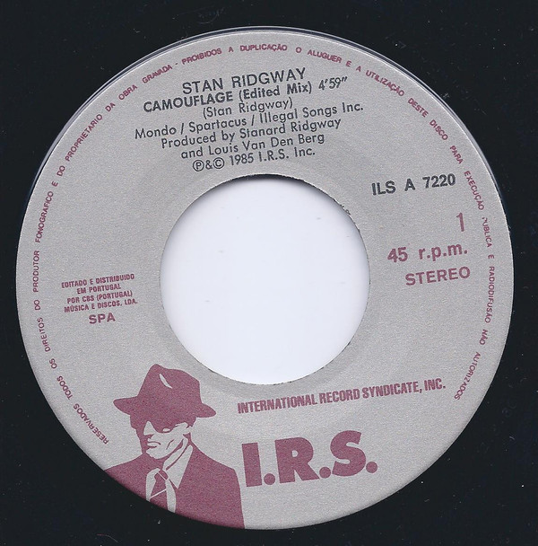 Stan Ridgway - Camouflage | I.R.S. Records (ILSA 7220) - main