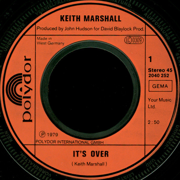 Keith Marshall - It's Over | Polydor (2040 252) - 3
