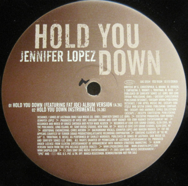 Jennifer Lopez - Hold You Down | Epic (EAS51534) - 2 Jennifer Lopez - Hold You Down | Epic (EAS51534) - 2