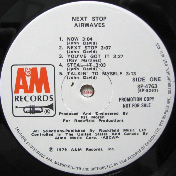Airwaves - Next Stop | A&M Records (SP-4763) - 3 Airwaves - Next Stop | A&M Records (SP-4763) - 3