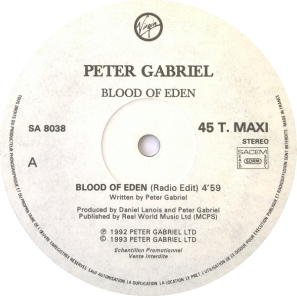 Peter Gabriel - Blood Of Eden | Virgin (SA 8038) - 3