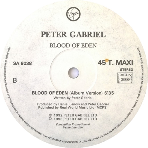 Peter Gabriel - Blood Of Eden | Virgin (SA 8038) - 4