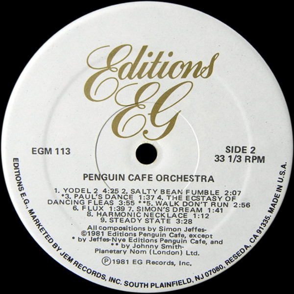 Penguin Cafe Orchestra - Penguin Cafe Orchestra | Editions EG (EGM 113) - 4 Penguin Cafe Orchestra - Penguin Cafe Orchestra | Editions EG (EGM 113) - 4