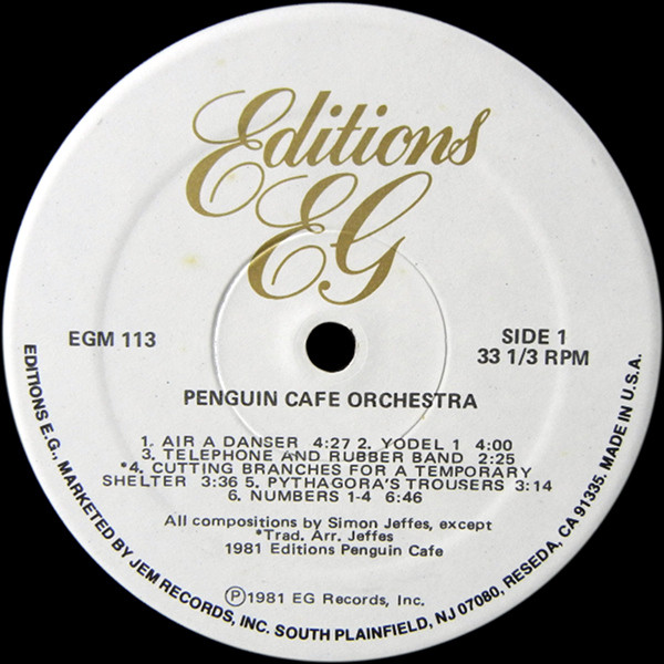 Penguin Cafe Orchestra - Penguin Cafe Orchestra | Editions EG (EGM 113) - 3 Penguin Cafe Orchestra - Penguin Cafe Orchestra | Editions EG (EGM 113) - 3