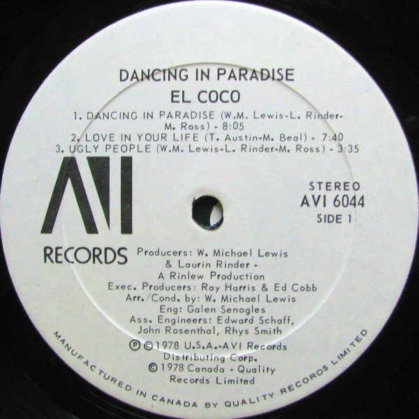 El Coco - Dancing In Paradise | AVI Records (AVI 6044) - 3 El Coco - Dancing In Paradise | AVI Records (AVI 6044) - 3