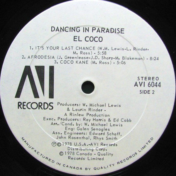 El Coco - Dancing In Paradise | AVI Records (AVI 6044) - 4 El Coco - Dancing In Paradise | AVI Records (AVI 6044) - 4