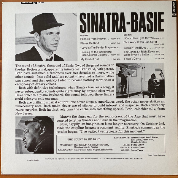 Frank Sinatra - Count Basie - Sinatra - Basie: An Historic Musical First | Reprise Records (FS-1008) - 2 Frank Sinatra - Count Basie - Sinatra - Basie: An Historic Musical First | Reprise Records (FS-1008) - 2