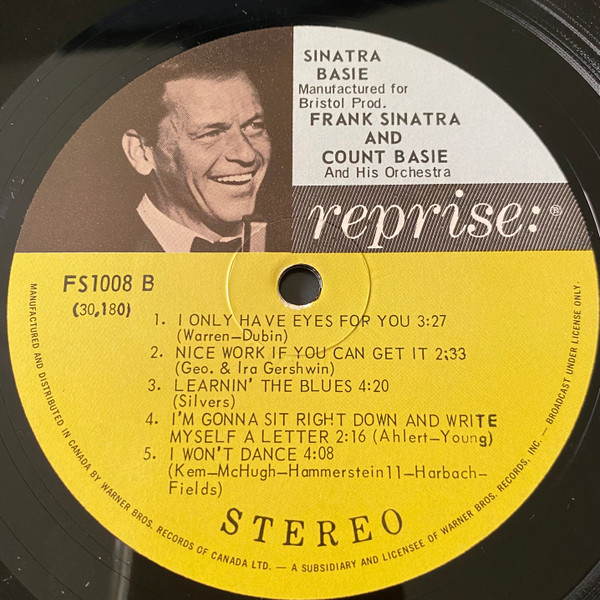 Frank Sinatra - Count Basie - Sinatra - Basie: An Historic Musical First | Reprise Records (FS-1008) - 3 Frank Sinatra - Count Basie - Sinatra - Basie: An Historic Musical First | Reprise Records (FS-1008) - 3