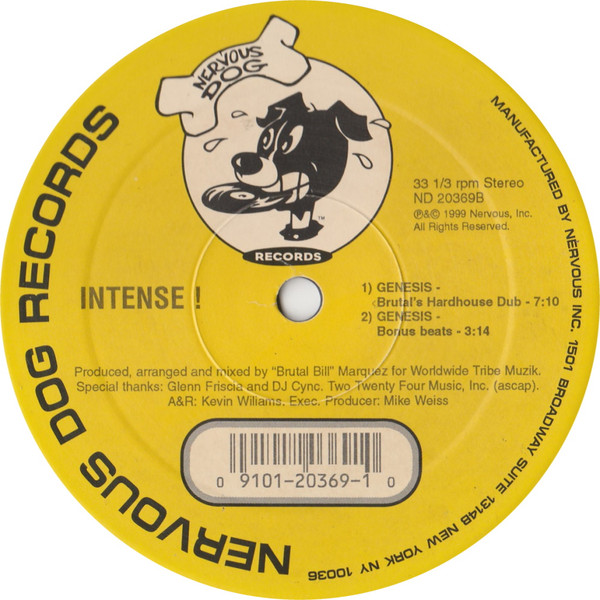 Intense - Genesis | Nervous Dog Records (ND 20369) - 2 Intense - Genesis | Nervous Dog Records (ND 20369) - 2
