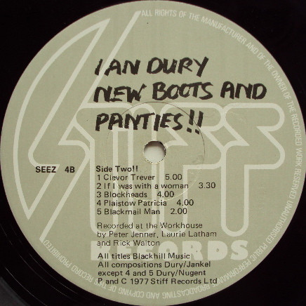 Ian Dury - New Boots And Panties!! | Stiff Records (SEEZ4) - 3 Ian Dury - New Boots And Panties!! | Stiff Records (SEEZ4) - 3