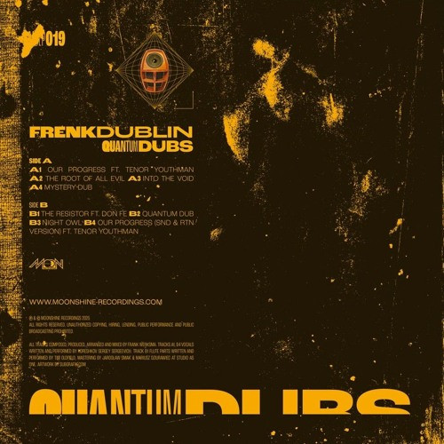 Frenk Dublin - Quantum Dubs | Moonshine Recordings (MSLP019) - 2 Frenk Dublin - Quantum Dubs | Moonshine Recordings (MSLP019) - 2