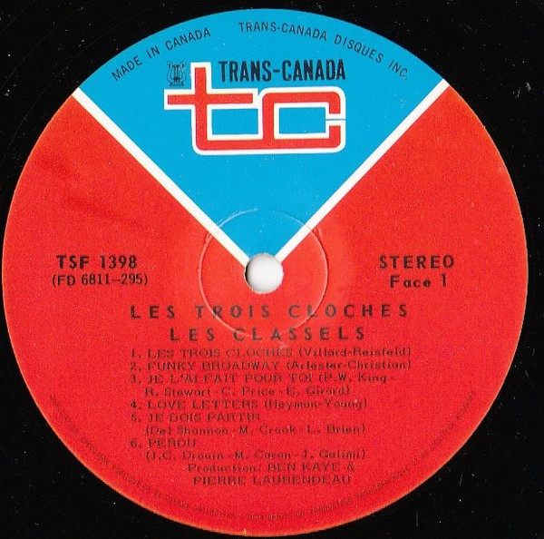 Les Classels - Les Trois Cloches, Dalila | Trans-Canada (TSF-1398) - 3 Les Classels - Les Trois Cloches, Dalila | Trans-Canada (TSF-1398) - 3