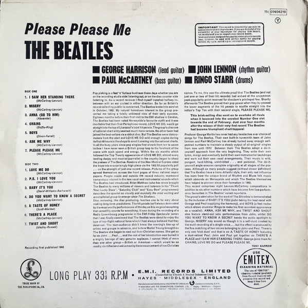 The Beatles - Please Please Me | Parlophone (11C 07404219) - 2