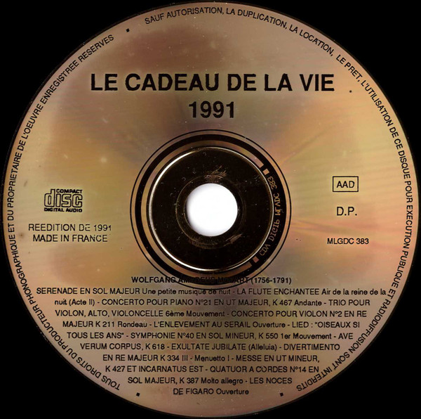 Various - Le Cadeau De La Vie 1991 | EMI (MLGD 382) - 4