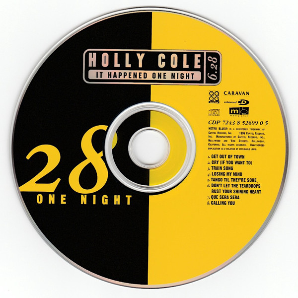 Holly Cole - It Happened One Night | Metro Blue (CDP 7243 8 52699 0 5) - 3
