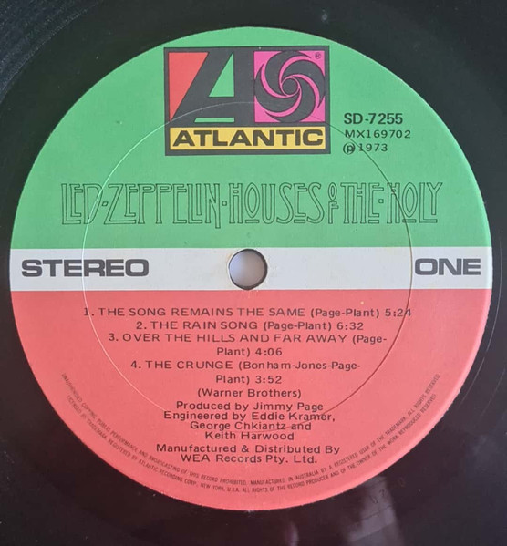 Led Zeppelin - Houses Of The Holy | Atlantic (SD-7255) - 3