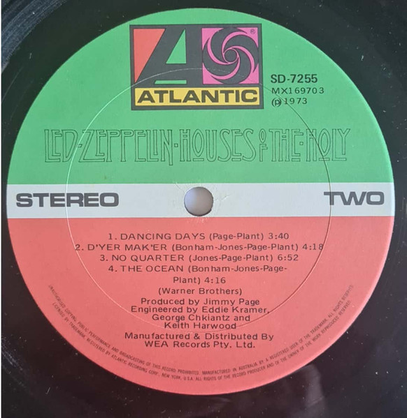 Led Zeppelin - Houses Of The Holy | Atlantic (SD-7255) - 4