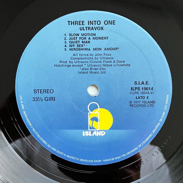 Ultravox - Three Into One | Island Records (ILPS 19614) - 4 Ultravox - Three Into One | Island Records (ILPS 19614) - 4