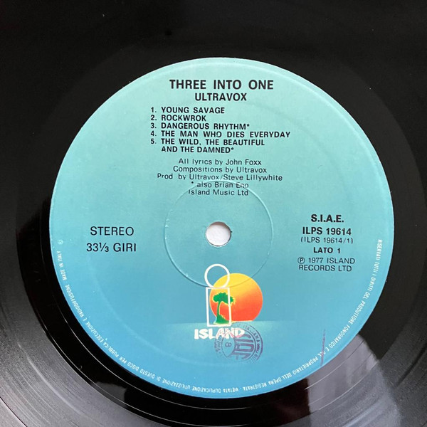 Ultravox - Three Into One | Island Records (ILPS 19614) - 3 Ultravox - Three Into One | Island Records (ILPS 19614) - 3