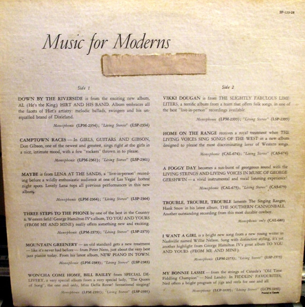 Various - Music For Moderns When The New And The Great Entertain On RCA Victor | RCA Victor (SP-133-28) - 2 Various - Music For Moderns When The New And The Great Entertain On RCA Victor | RCA Victor (SP-133-28) - 2