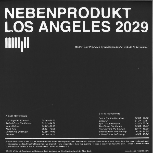 Nebenprodukt - Los Angeles 2029 | Electro Records (ER021)