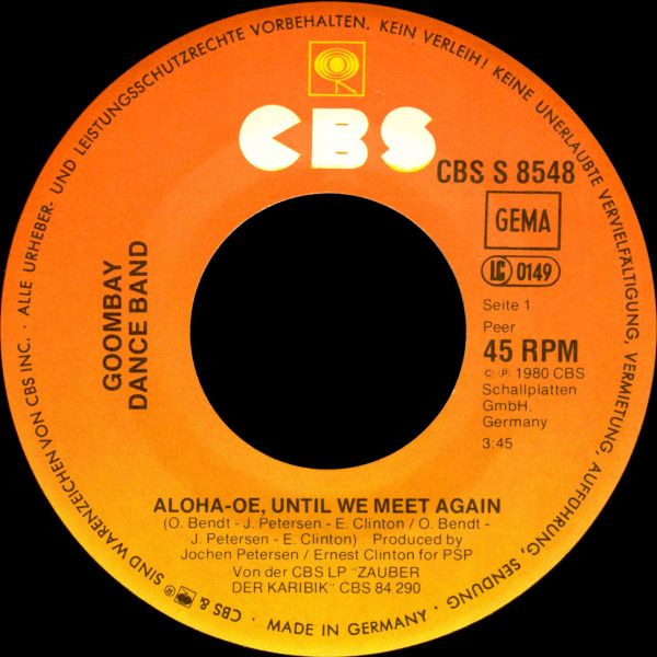 Goombay Dance Band - Aloha-Oe, Until We Meet Again | CBS (CBS S 8548) - 3 Goombay Dance Band - Aloha-Oe, Until We Meet Again | CBS (CBS S 8548) - 3