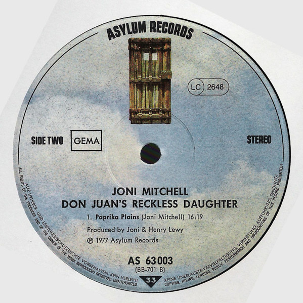 Joni Mitchell - Don Juan's Reckless Daughter | Asylum Records (AS 63 003) - 4 Joni Mitchell - Don Juan's Reckless Daughter | Asylum Records (AS 63 003) - 4