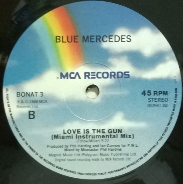 Blue Mercedes - Love Is The Gun | MCA Records (BONAT 3) - 4