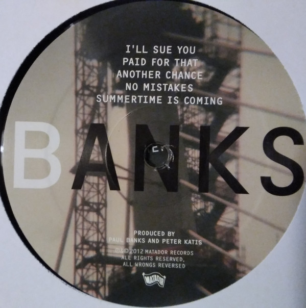 Paul Banks - Banks | Matador (OLE-979-1) - 2