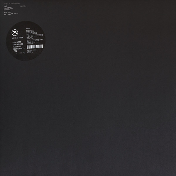Aphex Twin - Computer Controlled Acoustic Instruments Pt2 (EP) | Warp Records (WAP375)