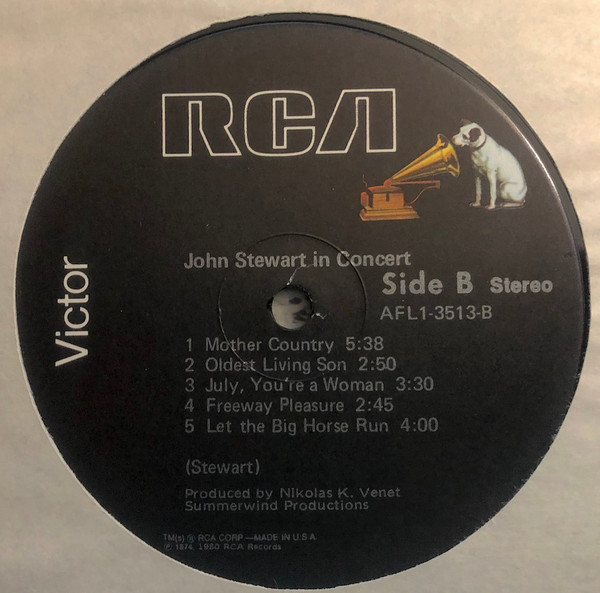 John Stewart - In Concert | RCA Victor (AFL1-3513) - 3