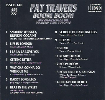 Pat Travers - Boom Boom | Essential! Records (ESSCD 140) - 2