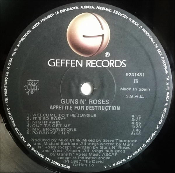 Guns N' Roses - Appetite For Destruction | Geffen Records (9241481 (5E)) - 4