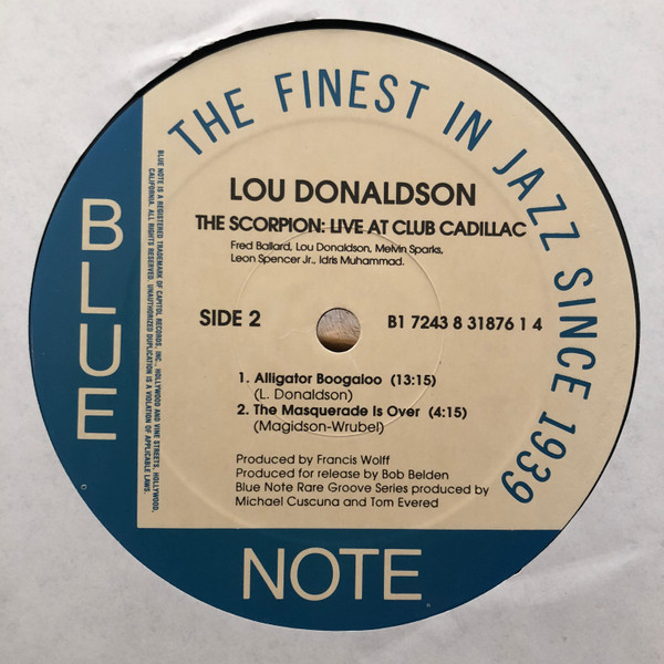 Lou Donaldson - The Scorpion (Live At The Cadillac Club) | Blue Note (B1 7243 8 31876 1 4) - 2