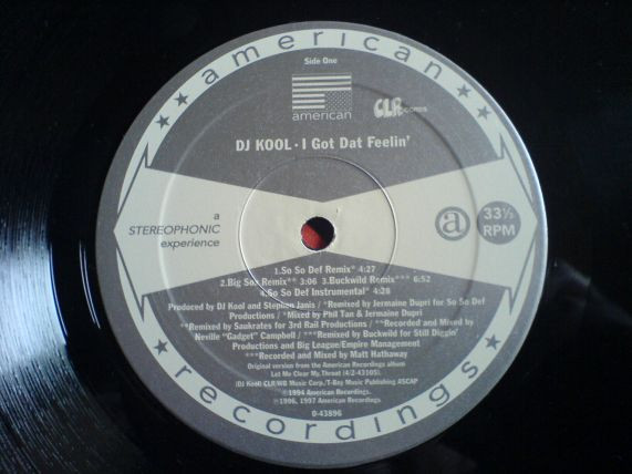 DJ Kool - I Got Dat Feelin' (Remix) | American Recordings (0-43896) - 3