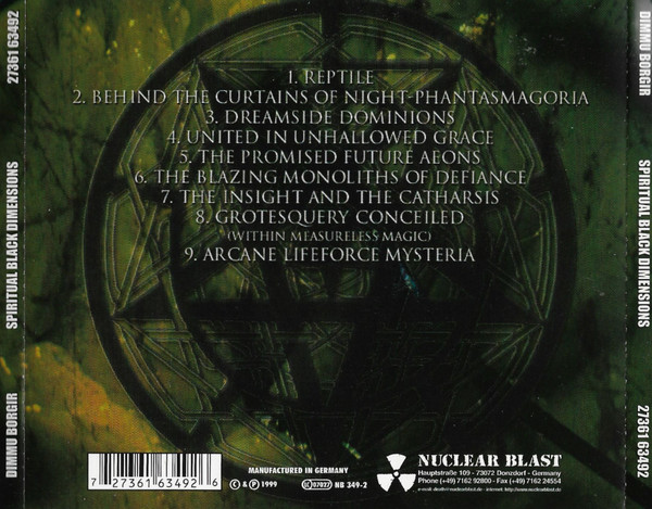 Dimmu Borgir - Spiritual Black Dimensions CD | Nuclear Blast (NB 349-2) - 2 Dimmu Borgir - Spiritual Black Dimensions CD | Nuclear Blast (NB 349-2) - 2