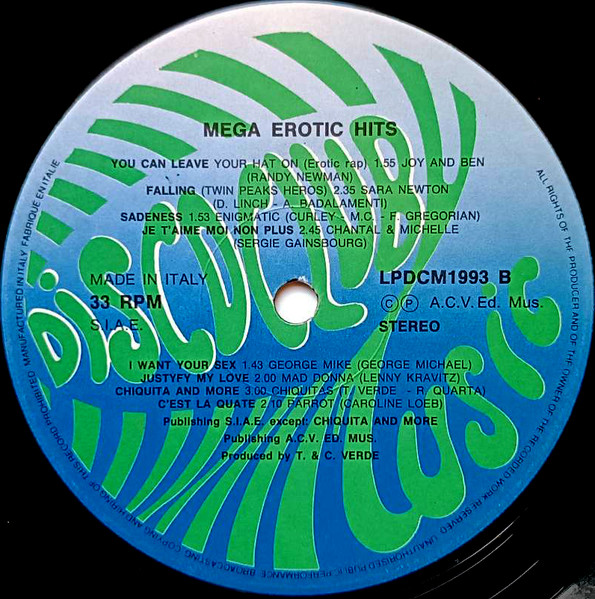 Various - Mega Erotic Hits | Discoclub Music (LPDCM 1993) - 4 Various - Mega Erotic Hits | Discoclub Music (LPDCM 1993) - 4