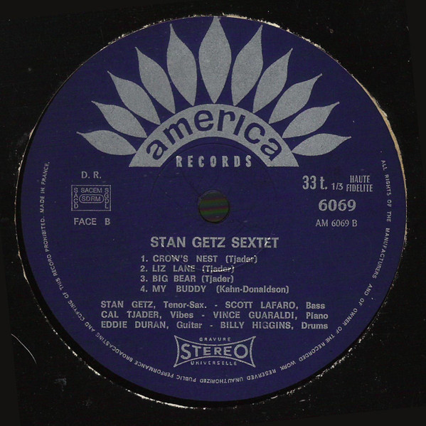 Stan Getz - Stan Getz With Cal Tjader | America Records (30 AM 6069) - 4