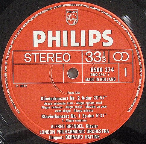 Franz Liszt : Alfred Brendel , London Philharmonic Orchestra , Bernard Haitink - Piano Concertos Nos. 1 & 2 And "Totentanz" | Philips (6500 374) - 2