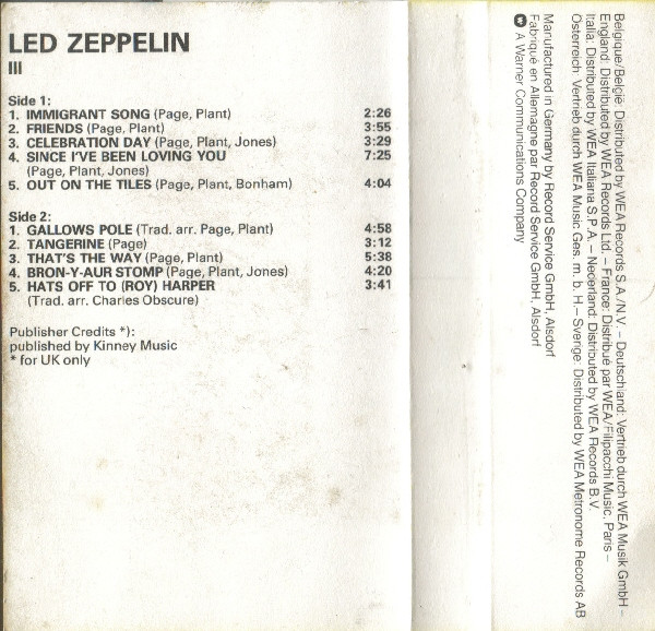 Led Zeppelin - Led Zeppelin III | Atlantic (K 450 002) - 2