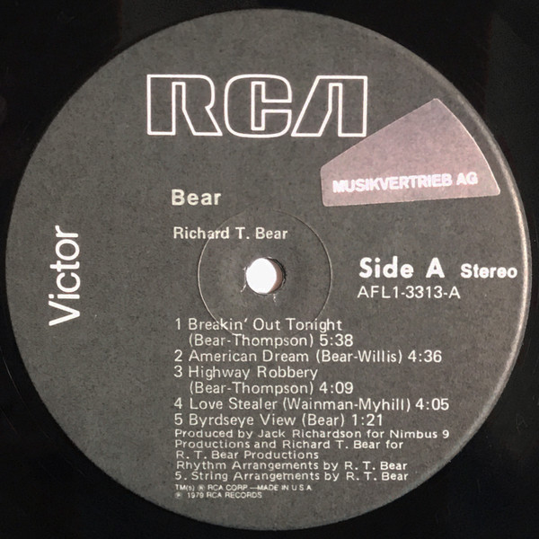 Richard T. Bear - Bear | RCA Victor (AFL1-3313) - 3