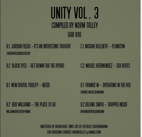 Various - Unity Vol. 3 | Upstairs Asylum Recordings (UAR 016) - 2 Various - Unity Vol. 3 | Upstairs Asylum Recordings (UAR 016) - 2