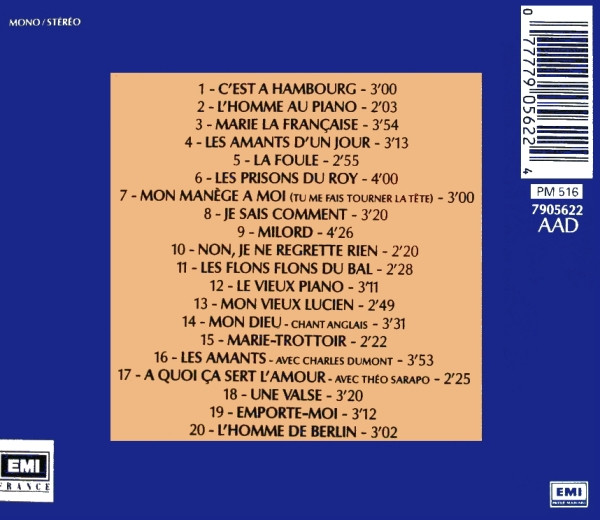 Edith Piaf - 25e Anniversaire - Volume 2 | EMI Pathé Marconi (7905622) - main
