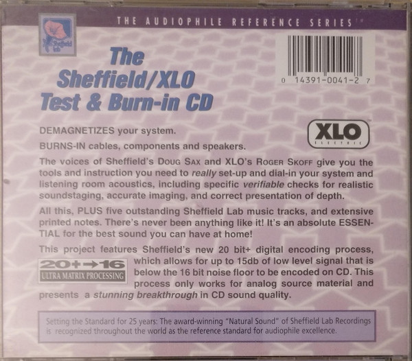 Sheffield Lab - The Sheffield/XLO Test & Burn-In CD | Sheffield Lab (10041-2-T) - 2