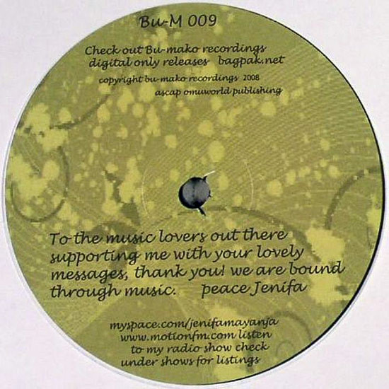 Jenifa Mayanja - Release & Breathe EP | Bu-Mako Recordings (Bu-M 009) - 2 Jenifa Mayanja - Release & Breathe EP | Bu-Mako Recordings (Bu-M 009) - 2