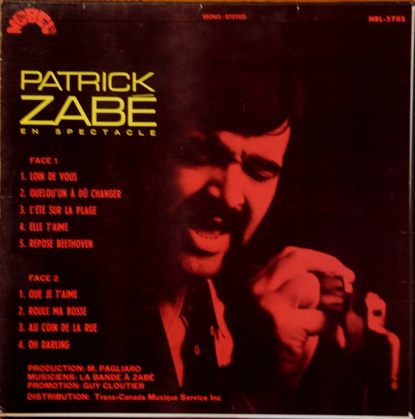 Patrick Zabé - Patrick Zabé En Spectacle [Vinyl] | Nobel (NBL-5702) - 2