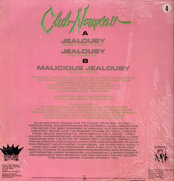 Club Nouveau - Jealousy | Tommy Boy (TB 884) - 2