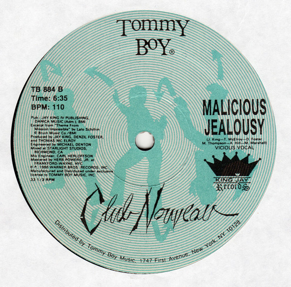 Club Nouveau - Jealousy | Tommy Boy (TB 884) - 4